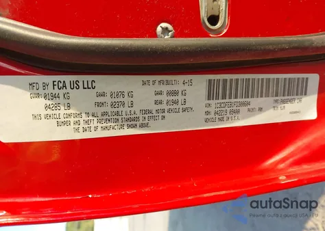 2015 Dodge Dart Gt from USA, damaged, VIN 1C3CDFEB1FD300604